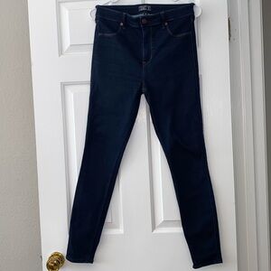 Dark Indigo Blue Skinny Abercrombie & Fitch Simone High Rise Jeggings 29 8R